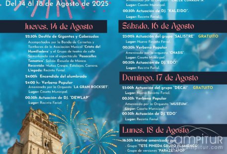  Azuaga se llena de color, música y tradición del 14 al 18 de agosto con su Feria y Fiestas 2025